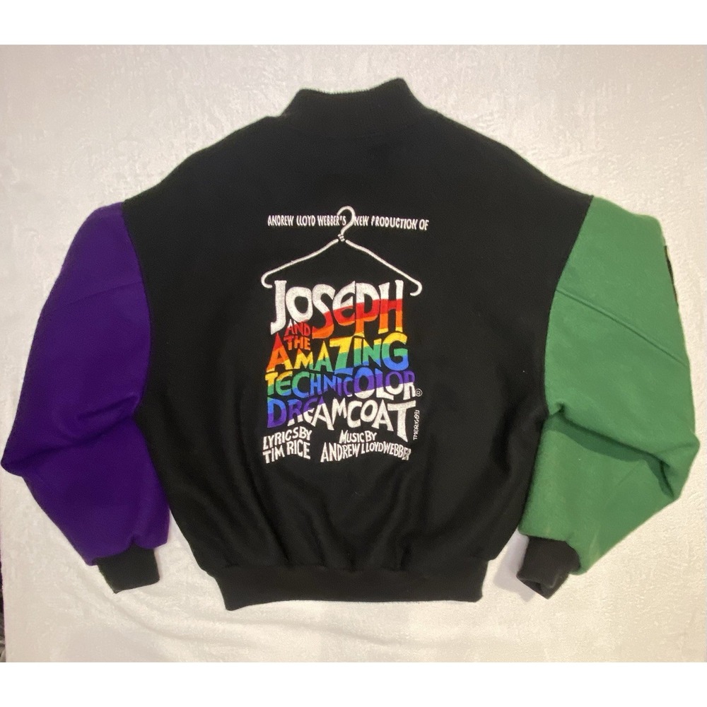 Rare Vintage Roots Large Wool Varsity Jacket Joseph Technicolor Dreamcoat 90's